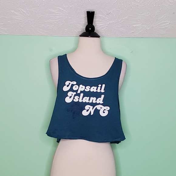 Popular Apparel Co. Tops - Oversized Beach Crop Tank Top